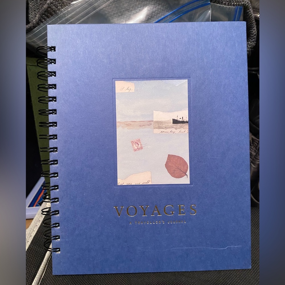Travel Journal , Scrapbook, Diary of Roadtrip & Adventure - Undated  (Ocean)